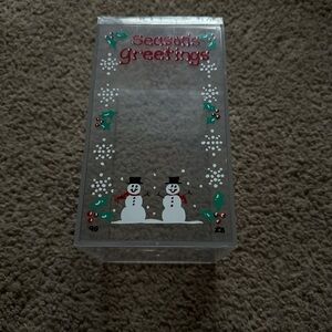 Beanie Baby Plastic Collectors Case w Snowman